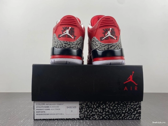 One Kick Jordan 3 Khaled DJ AJ3-770438 Retro Grateful Air 0727